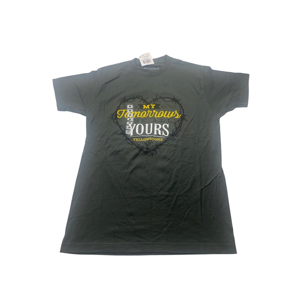Yellowstone TV Show Shirt Medium All Yours Graphic T-Shirt Charcoal Gray - Picture 1 of 8
